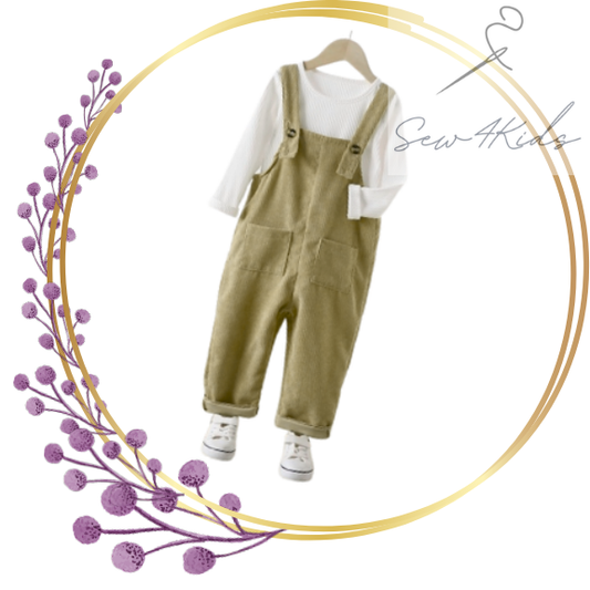 Golden Overall #KidsSewingPattern #Beginners Sewing PDF Pattern